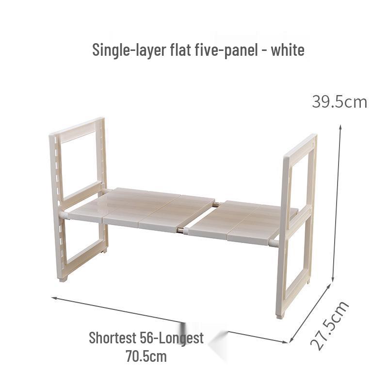 Retractable Stainless Steel Under-Sink Organizer with Pull-Out Drawer