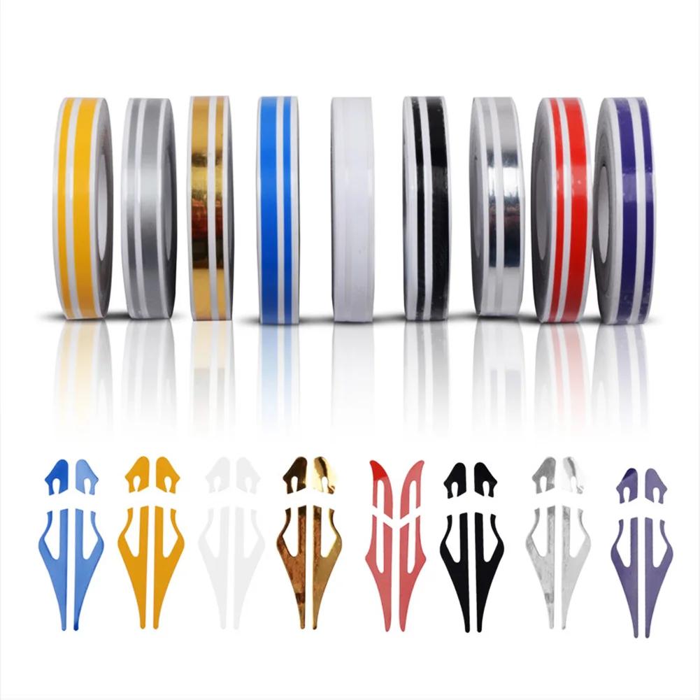 9.8m 1 Roll Striping Pin Stripe Steamline Double Line Tape Car Body Decal Vinyl Sticker Car Decoration Styling Tools Multicolor