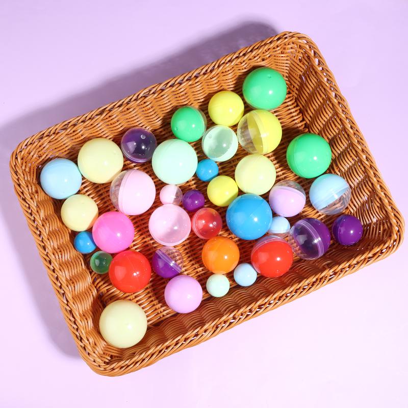 50Pcs 60-75Mm Tiny Empty Plastic Balls Capsule Toys Surprise Ball Container Prop Paintball Diy Making Things Models