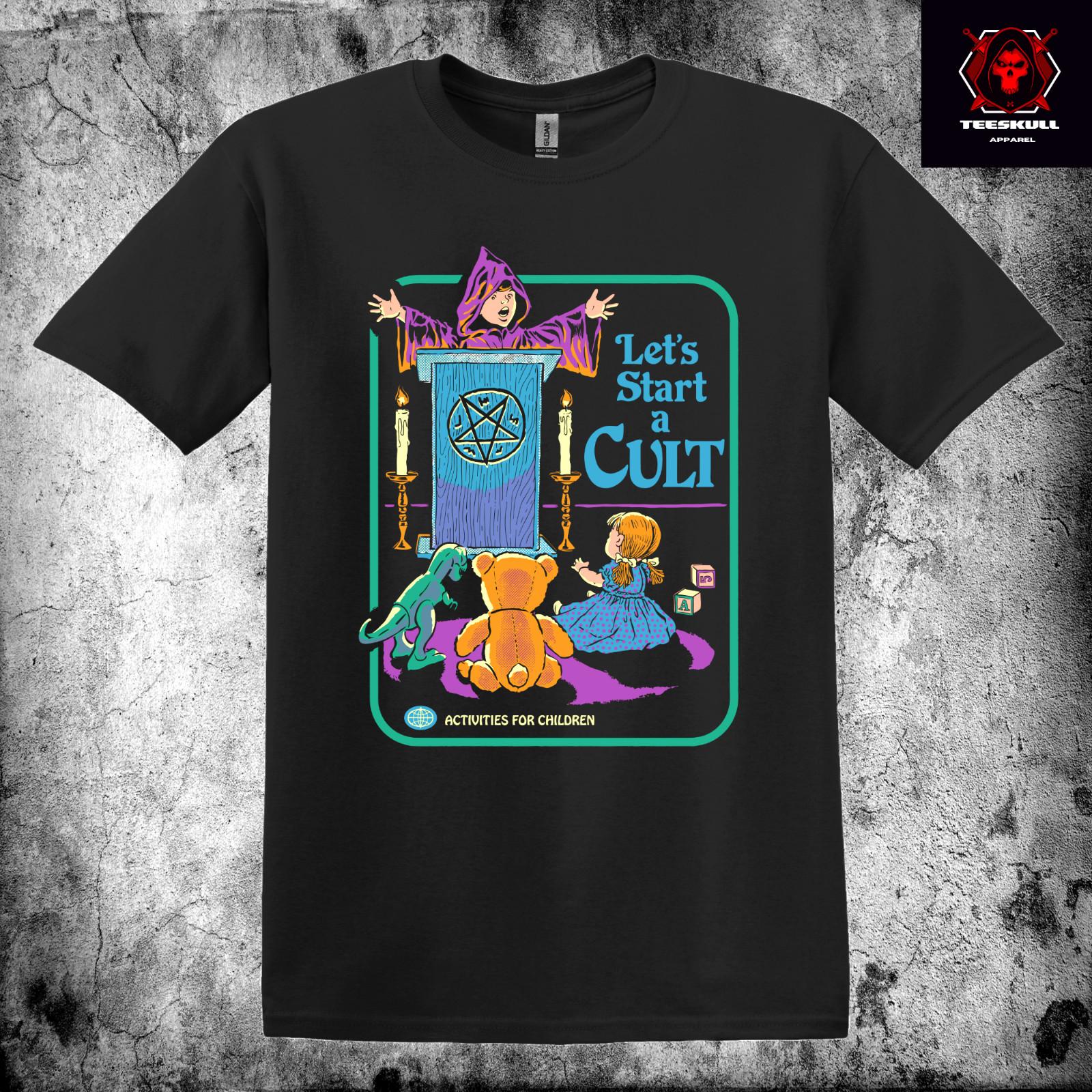 Steven Rhodes Let s Start a Cult Dark Humor Horror Premium Cotton T-Shirt 3XL