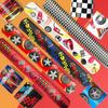 24 Pcs Race Car Party Decorations Favors Racing Bracelet Racing Wristbands Bracelet Checkered Slap Bracelets Dirt Bike Task Game Decorations Car