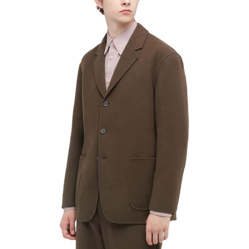 UNIQLO Solid Color Casual Suit Men suits Brown 442175-38