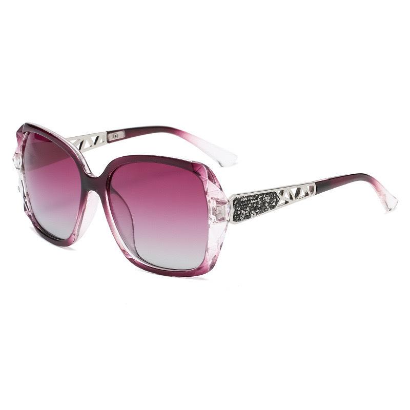 2026 High-End Women's Polarized Sunglasses with Diamond-Inlaid Large Frame - Fashionable Sun Protection for Driving