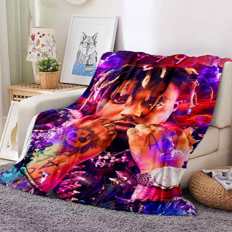 HOT Juice WRLD 999 3D Legend Rapper Star Soft Plush Blanket,Flannel Throw Blanket for Living Room Bedroom Picnic Bed Sofa Cover
