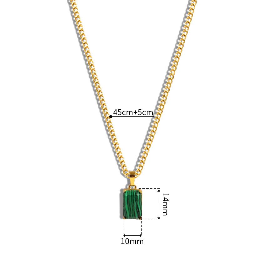 Green Grandmother Necklace Titanium Steel Does Not Fade Light Luxury Green Diamond Girls Jewelry Collarbone Chain