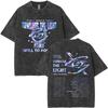 Washed Vintage Kpop ATEEZ "FlX ON" Merch T-shirt Men Women Korean Fashion Trend T Shirts Men's Casual Oversized Cotton T-shirts