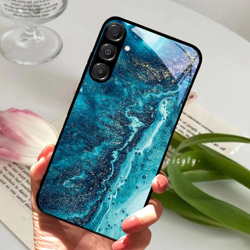 For Samsung A26 5G Case Hard PC Tempered Glass Phone Cover For Samsung Galaxy A36 A56 5G Fashion Animal Glass Protector Cases