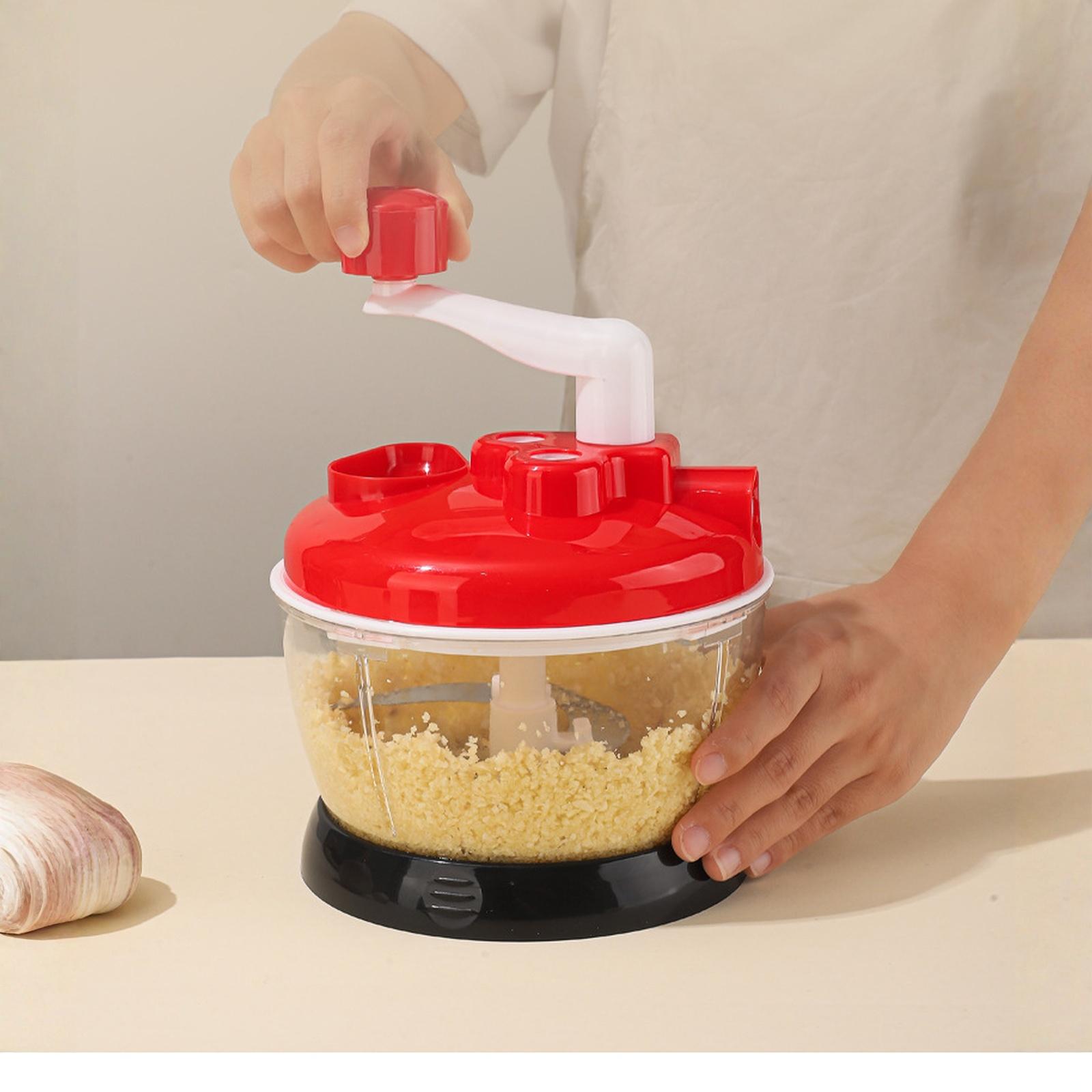 

Manual Pull String Food Chopper Multifunctional Vegetable Meat Grinder for Kitchen one size красный