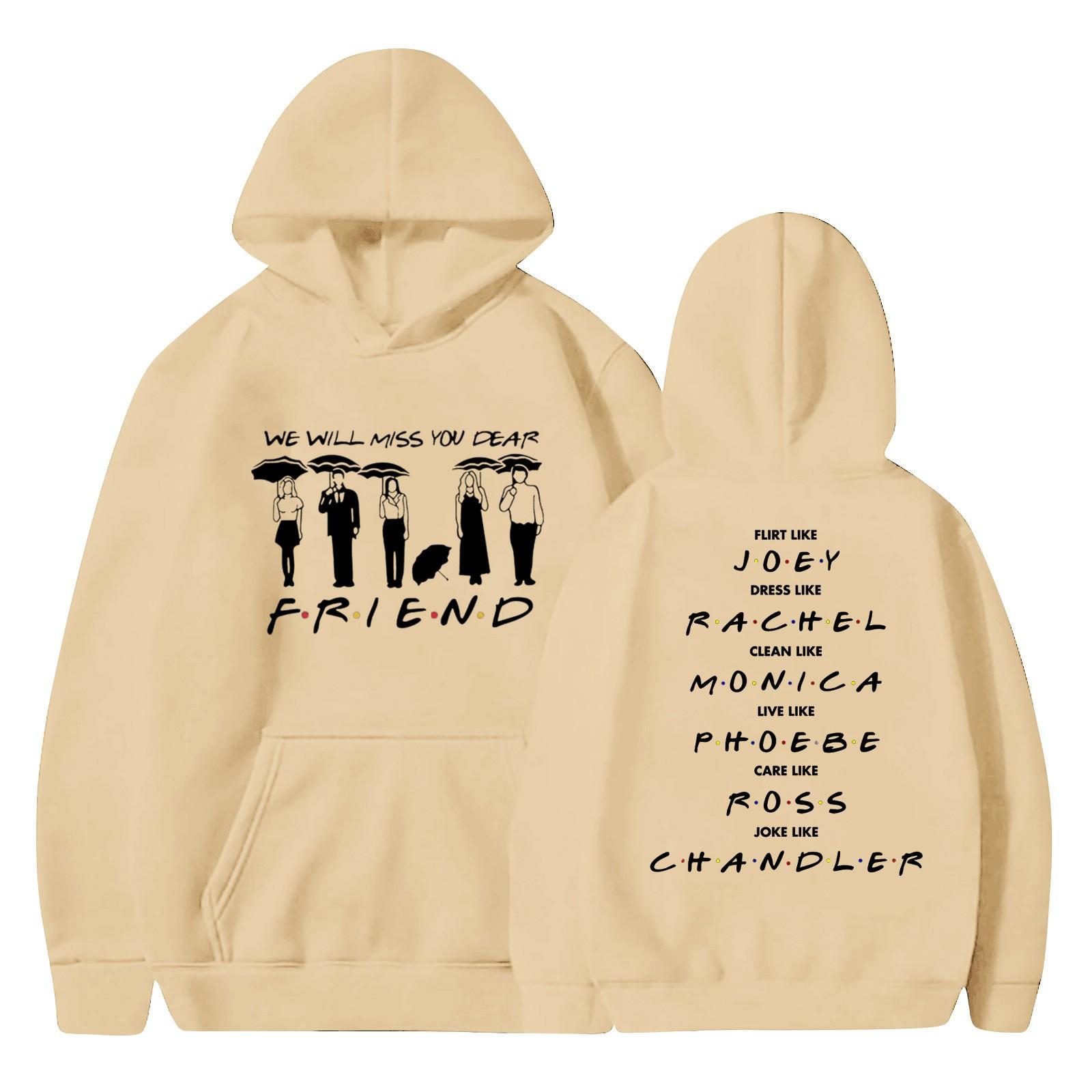 

Модні жіночі повсякденні пуловери з принтом і довгими рукавами з капюшоном XL бежевий