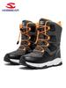 Unisex Kids' Mid-Calf Snow Boots - Velvet-Lined, Warm, Cold-Resistant, Outdoor-Ready with Hobbit Bear Design