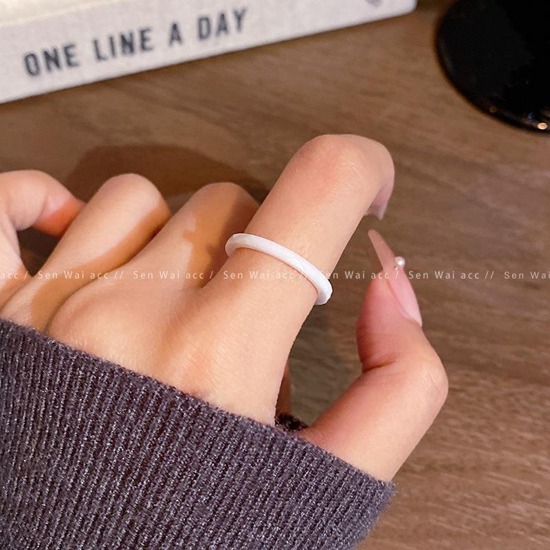 Design Plain Ring Ring Women's New Chinese Style Index Finger Ring National Style Jewelry
