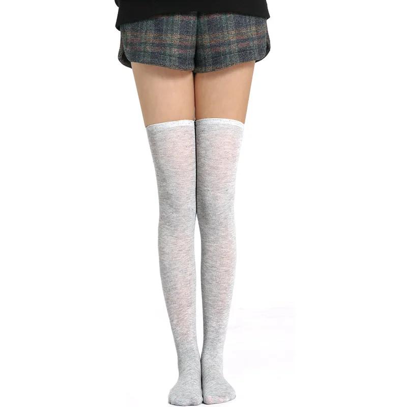 Gothic Lolita Black White Striped Over Knee  Thigh Highs Long Socks Lovely Japanese Girls Cosplay Stockings for Women