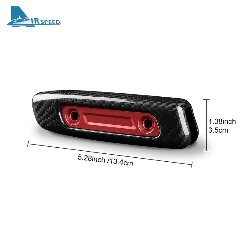 Real Hard Carbon Fiber Cover For Ford Mustang GT Dark Horse EcoBoost 2024 2025 2026 Replace Handbrake Grip Sticker Handle Trim