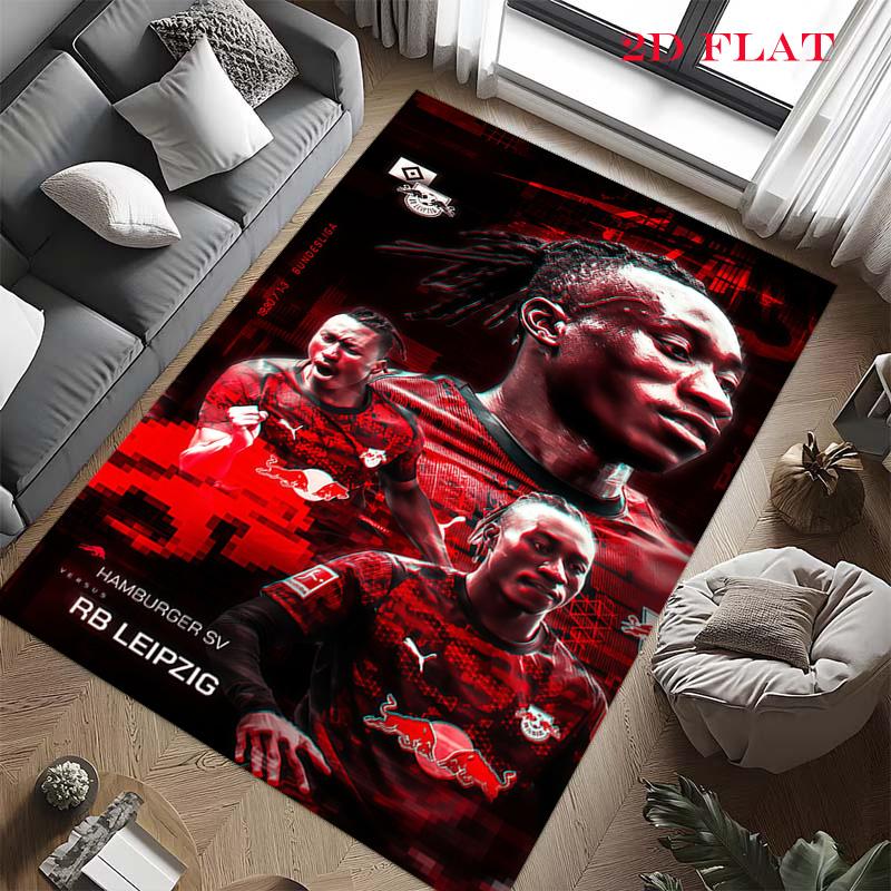 Tappeto RB Leipzig per Soggiorno Camera da Letto Casa Decorazione Divano, Tappetino Antiscivolo per Giochi Bambini