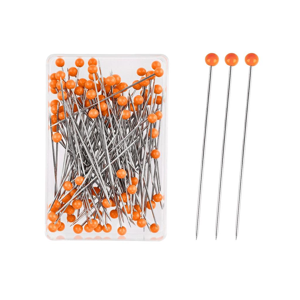 100 Stück Mode Nähnadeln Farbige Glas-/Keramikkopf Perlenstecknadeln Stricknadeln Nähbefestigung DIY Sicherheitsnadel 38mm