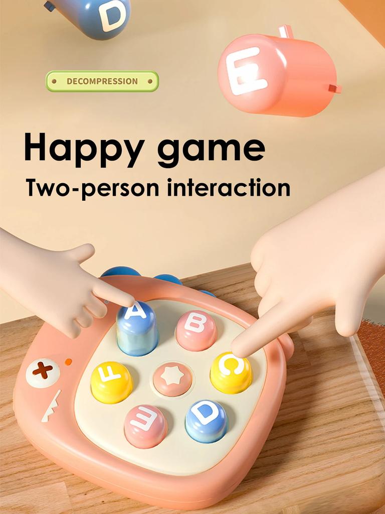 Mini 1Pcs Whack A Mole Game Hand Eye Coordination Educational Toy For Kids Random Color Finger Pinch Stress Easing