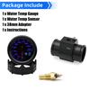 2“ 52mm Water Temperature Gauge 40-140 Celsius 7 Colors Backlight Water Temp Sensor Joint Pipe Sensor Hose Adapter For 12V Car