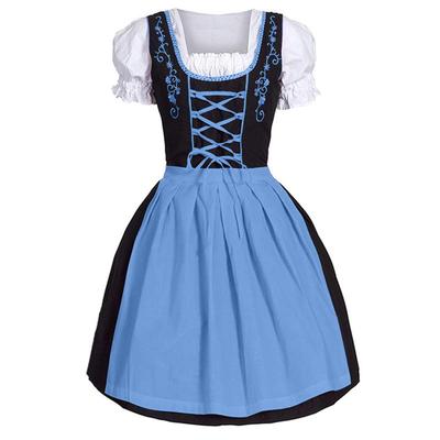 Costume da Festival della Birra, Costume da Spettacolo da Donna, Abito con Scollo Quadrato Abito con Scollo Quadrato