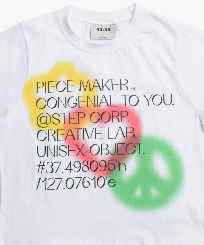 PEACE MAKER Piece Love Peace Crop Tee (White)