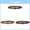 Ceinture classique en cuir pour femme avec boucle en alliage, idéale pour les tenues décontractées et professionnelles.