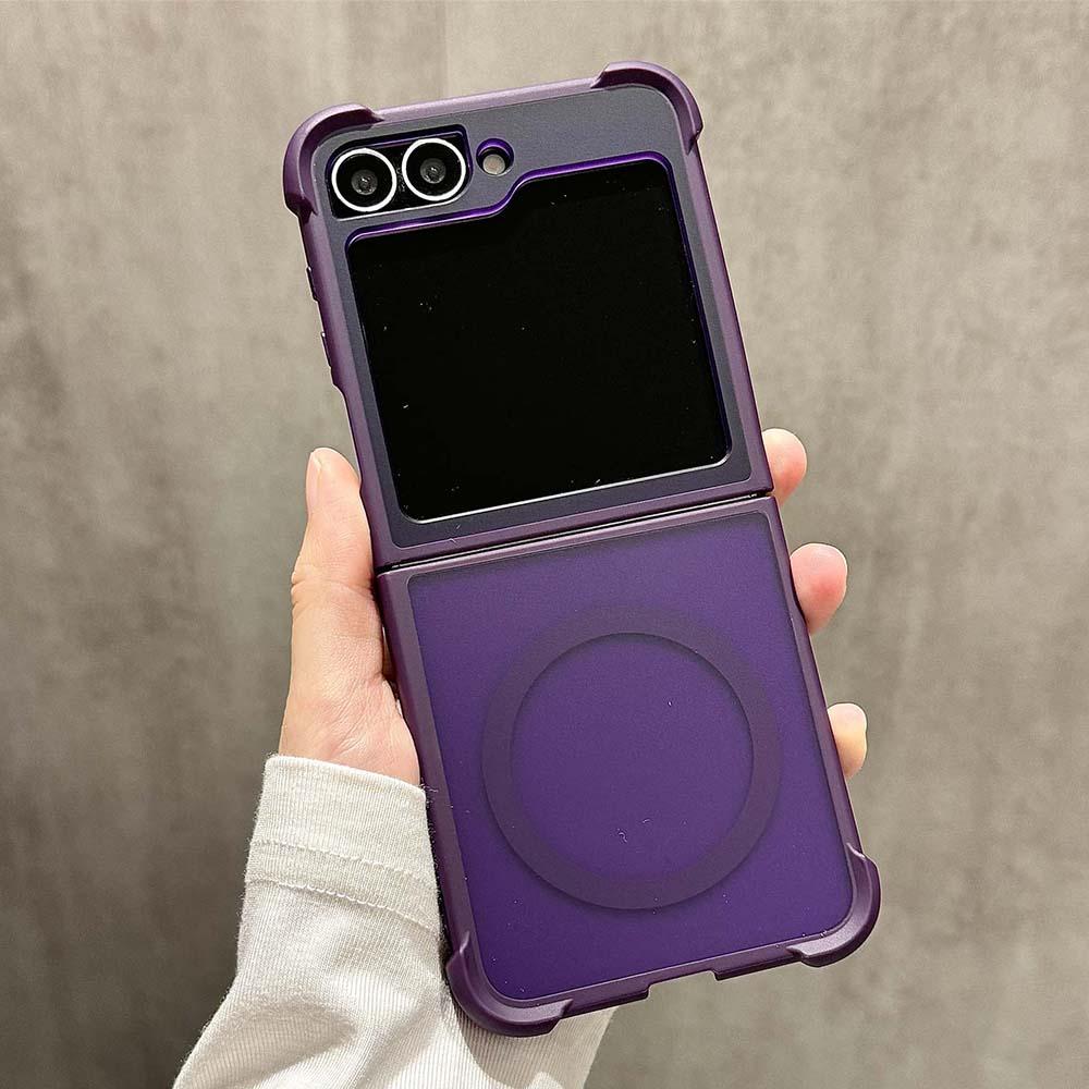 Shockproof Matte Magnetic Wireless Charging Case For Samsung Galaxy Z Flip 6 5 4 3 5G For Magsafe Protection Cover For Z Flip6