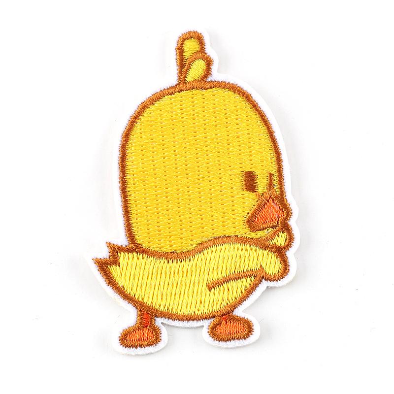 Stickerei cartoon tier ente bügeln patch aufkleber kleidung zubehör zubehör hand konto stickerei tuch aufkleber