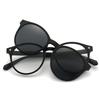 Stars 5 In 1 Round Clips On Glasses Uv400 Women Anti Blue Magnetic Sun Glasses Clip Driving Option Glasses Frame
