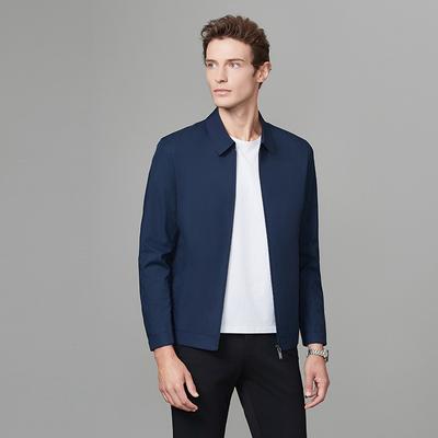 Popular Spring and Autumn Lapel Zipper Jacket Jacket Men's Commuting Middle-aged Dad Executive Jacket