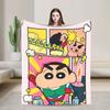 Crayon Shin Chan Knitted Blanket Cartoon Flannel Throw Blankets Summer Air Conditioning Personalised Soft Warm Bedspread
