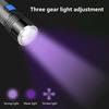 Rechargeable LED UV Flashlight Ultraviolet Torch Zoomable Mini 395nm UV Black Light Pet Urine Stains Detector Scorpion Hunting