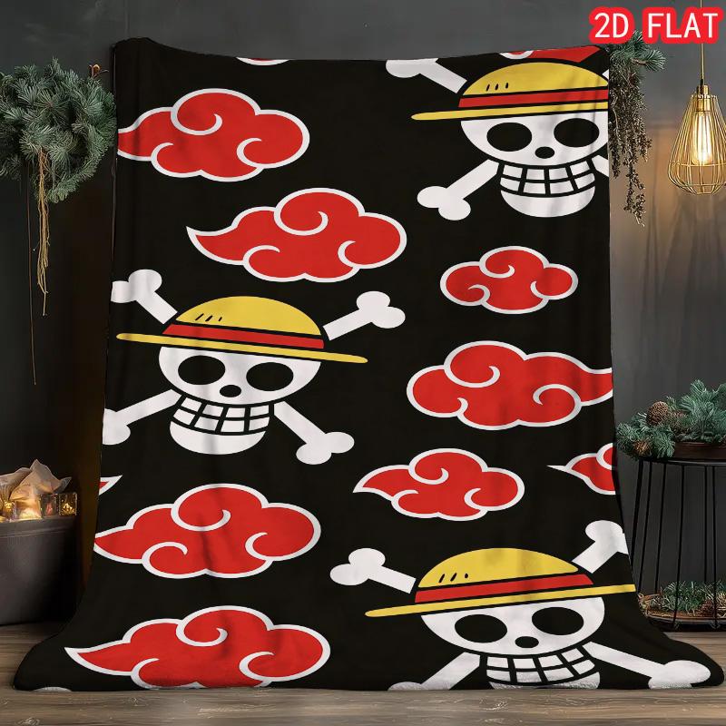 

One Piece Cartoon Theme Blanket Ultra Soft Plush Warm Blanket for Kids Adults Bedroom Living Room Home Decor THW 75x90cm