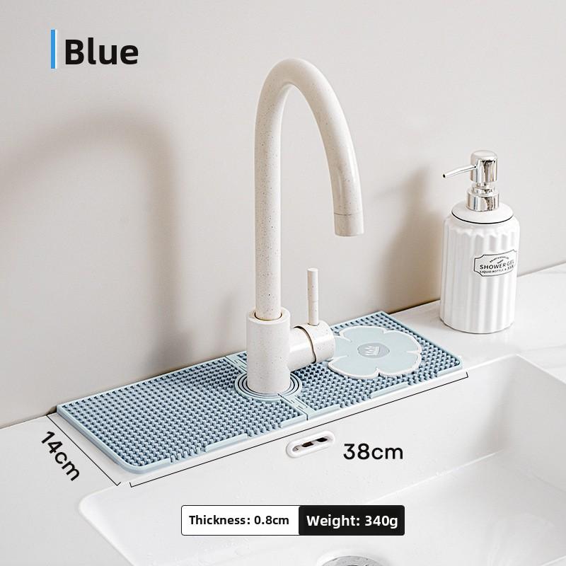 Podkładka pod kran kuchenny, Wielofunkcyjna silikonowa podkładka do przechowywania przy zlewie, zapobiegająca rozpryskiwaniu, Podkładka drenażowa antypoślizgowa