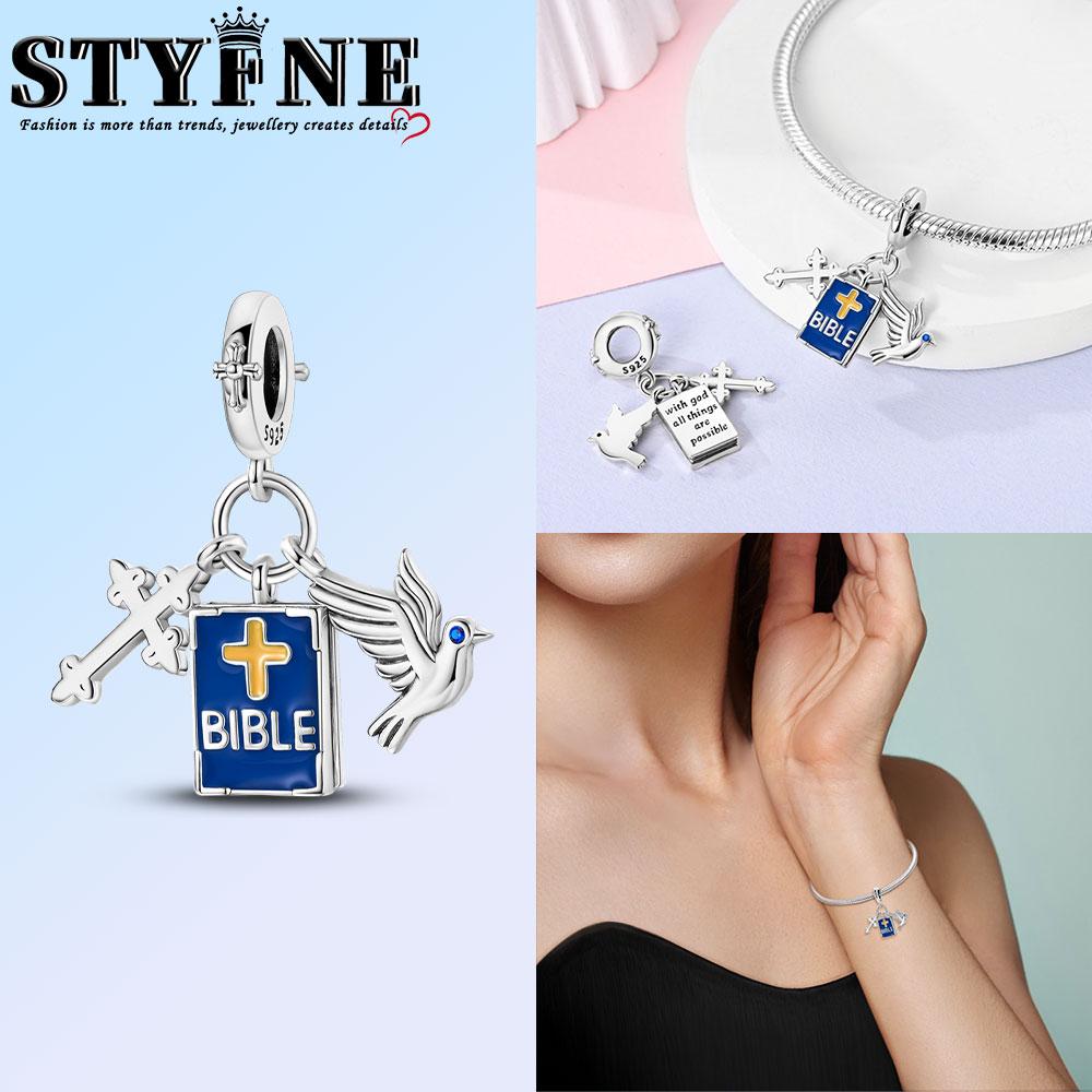 Classic Copper Holy Angel Cross Charms Beads Pendants For Women Fit Original Bracelets Diy Jewelry Gift