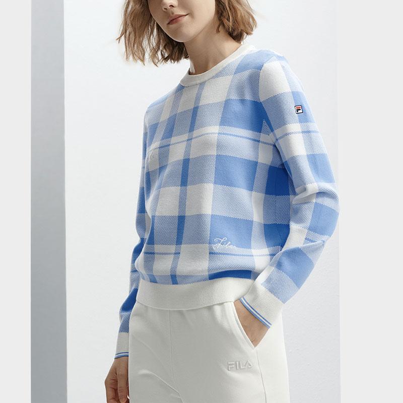 New FILA Knitwear Women's Cloud Mountain Blue F11W411412F-BU