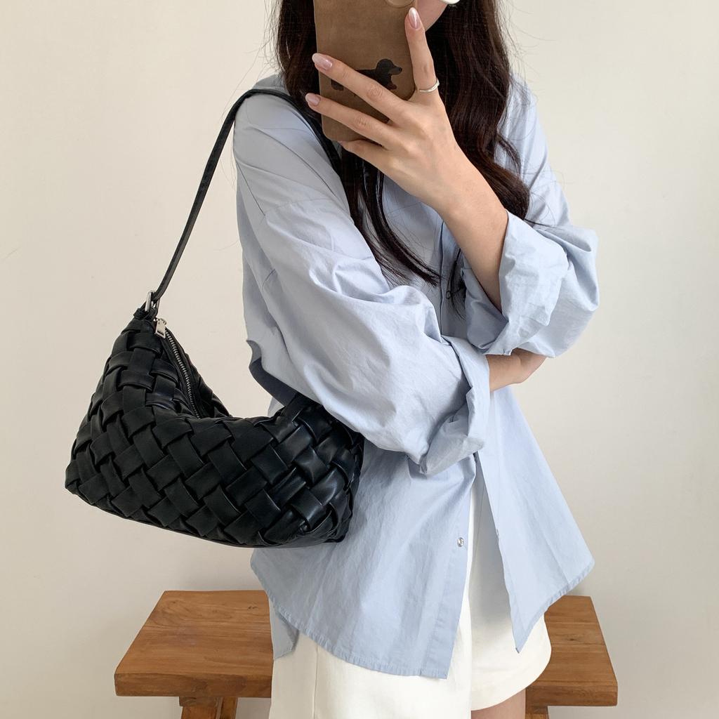 Einschultertasche - Elegante Damen-Achseltasche für den lässigen Transport, Gewebtes Design