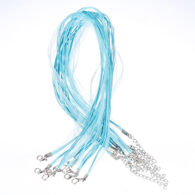 Новые регулируемые ювелирные изделия ручной работы, 10 шт., атласный шнур, веревка для ожерелья, лента из органзы + нанесение воска, аксессуары для подвесок «сделай сам»