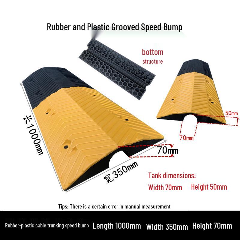 Rubber Cable Trunking Speed Bump - PVC Indoor/Outdoor Cable Protection Channel Cover