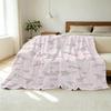 Soft Floral Flannel Throw Blanket - Lightweight Cozy Warm for Home Decor, Christmas & Halloween, Ideal Casual Indoor Use