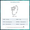 BAMOER 925 Sterling Silver Simple Star Finger Ring Cubic Zirconia for Women Eternity Band Original Design Fine Jewelry