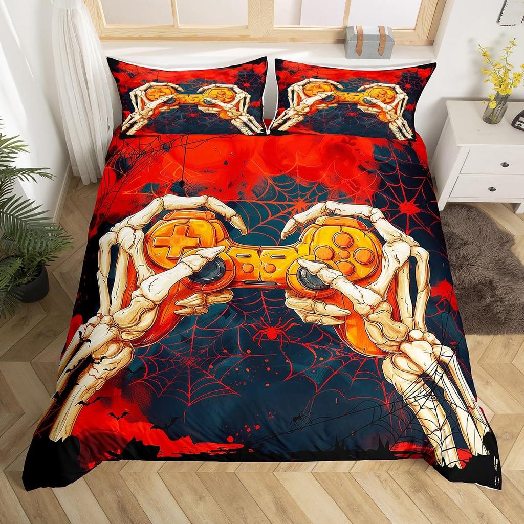 Hand Duvet Cover Sets for Teens Adults Queen King Size Lightweight Down Quilt Cover Set Abstract Art Bedroom Decor No Comforter