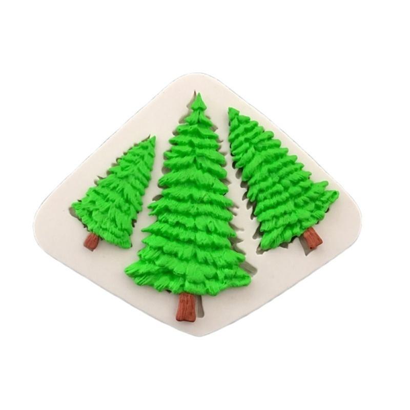 Snowman Santa Claus Deer Chrismas Tree Fondant Chocolate Mold Cake Decoration Mould