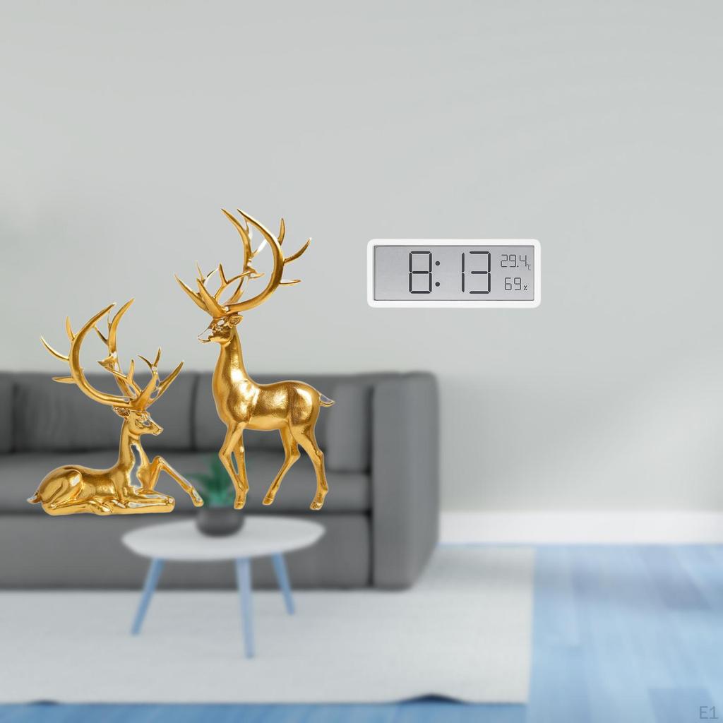 Resin Deer Figurines Decorative Sculptures Collection for Living Room Countertop with Digital Wall