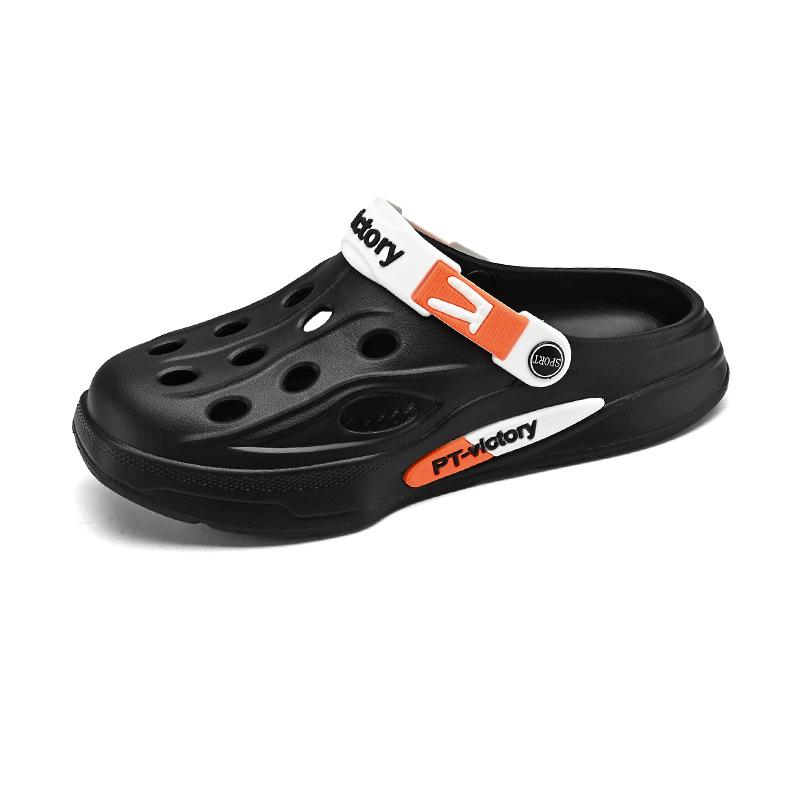 Hole Shoes Men's Summer 2025 New Outer Wear Thick Sole Heightening Stepping On Shit Feeling Non-slip Deodorant Beach Sandals Shoes