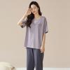 Pajamas Women's Summer Pure Cotton Short-sleeved Trousers 1011 New Cotton Thin Summer High-end Girls Loungewear