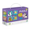 Duo Puzzle "Co Jedzą Zwierzęta" - Zestaw 12 Układanek Edukacyjnych Dla Dzieci Z Motywem Zwierząt 300118