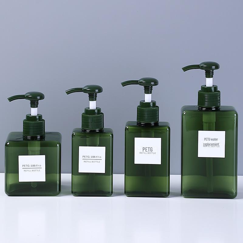 Tragbares Reiseflaschenset für Toilettenartikel - Druckspender mit großer Kapazität für Seife, Shampoo und Lotion