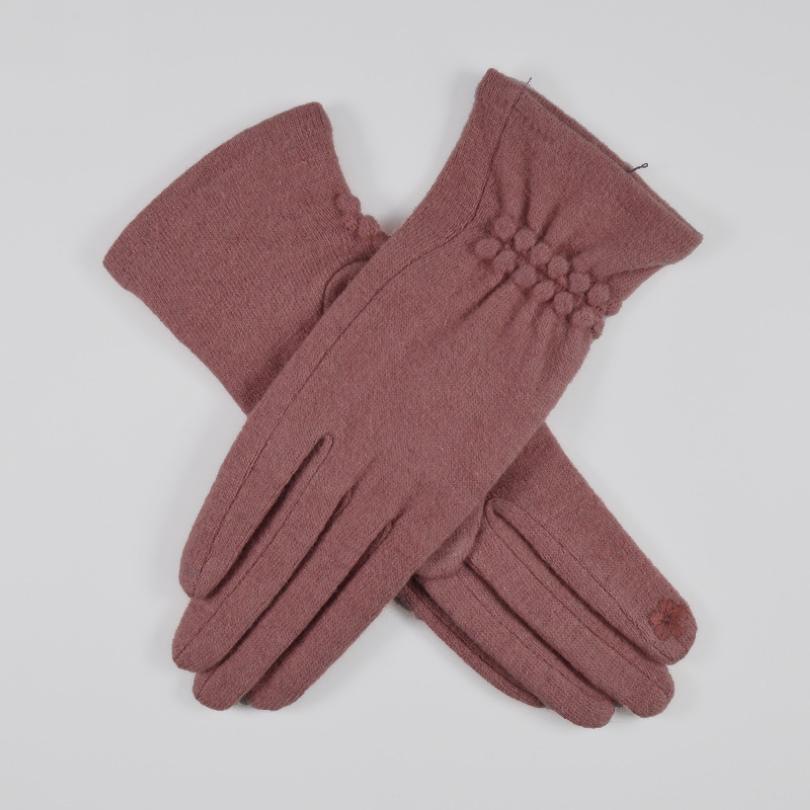 [BYSIFA] Winter Cashmere Wool Gloves Women New Soft Elegant Mittens Gloves Top Grade Thick Warm Touch Screen Ladies Gray Gloves