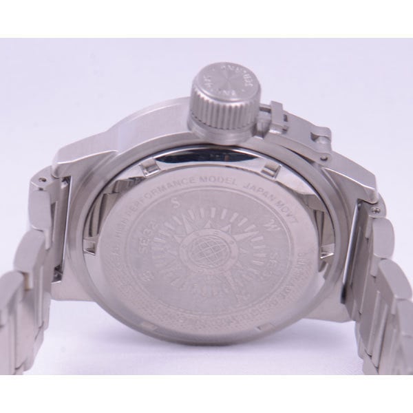 SEALANE Men's SE32-MBL (20atm Waterproof Watch Sun Flame) Round Watch Silver Stainless Analog