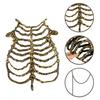 Scheletro di Plastica Realistico Costume Accessori Per Feste di Halloween e Spettacoli Teatrali Con Design Dettagliato