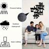 2D Metal Wall Art, 1pc, Hebrew Font Calligraphy, Black Sign for Study/Living Room/Office